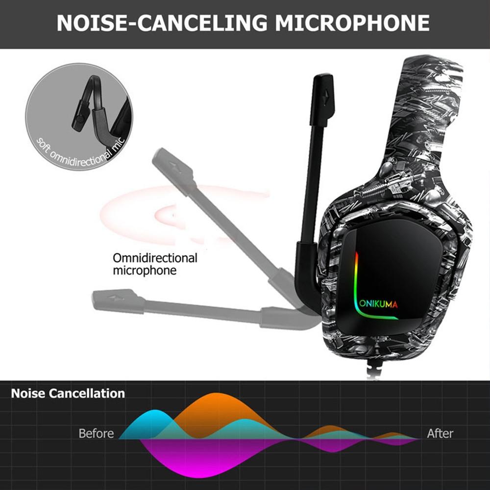 Surround Sound Pc Gaming Headset With Mic & Rgb - Red Gray 6