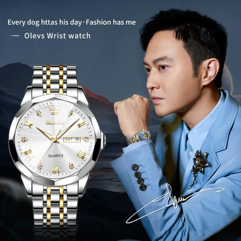 Waterproof Quartz Watch for Men with Luminous Dial - Blue 4