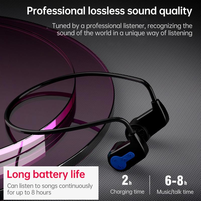 Waterproof K3 Bone Conduction Bluetooth Headphones - 16gb Ram - Red 7