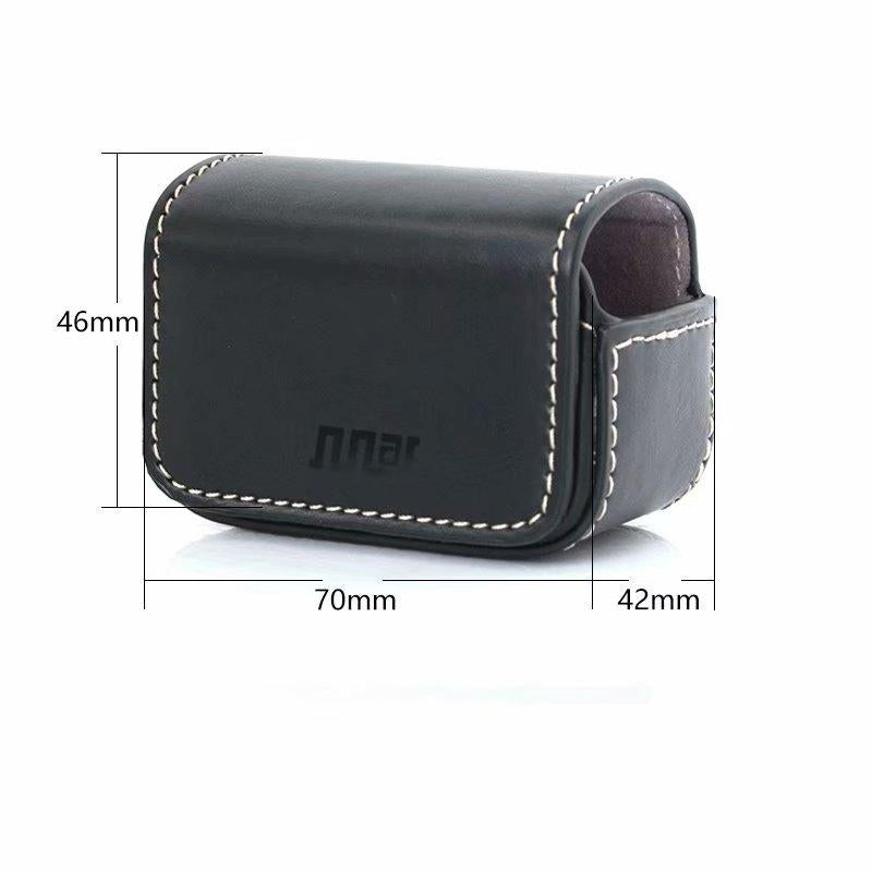Waterproof Mini Leather Case for Dji Action Gopro Sjcam Xiaomi Mi Jia - Storage Box - Coffee 4