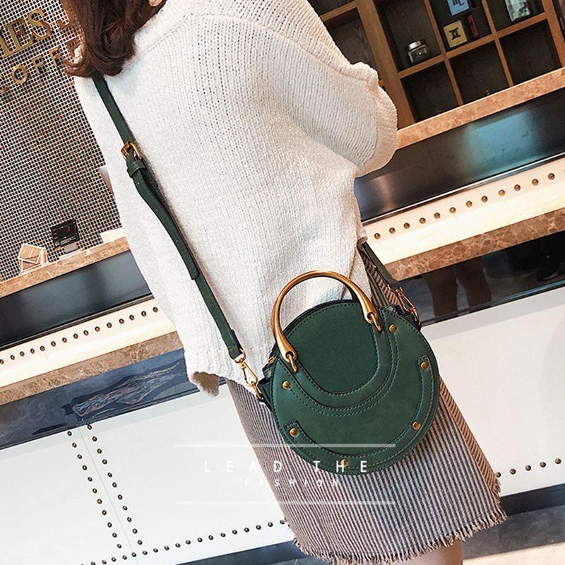 Retro Leather Mini Shoulder Bag for Women - Green 4