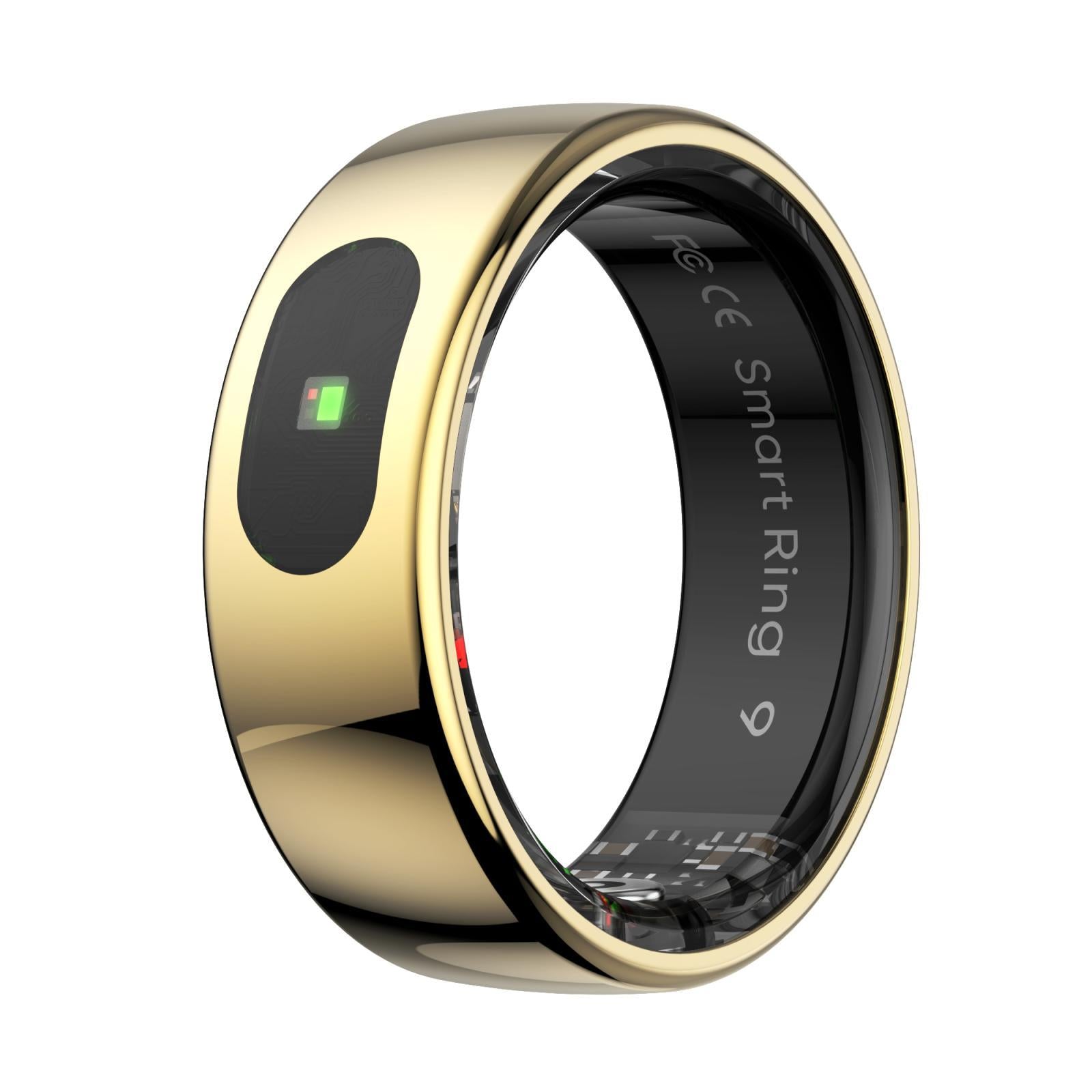 Smart Ring Heart Rate Blood Oxygen Sleep Sports Size 11 - Gold 12
