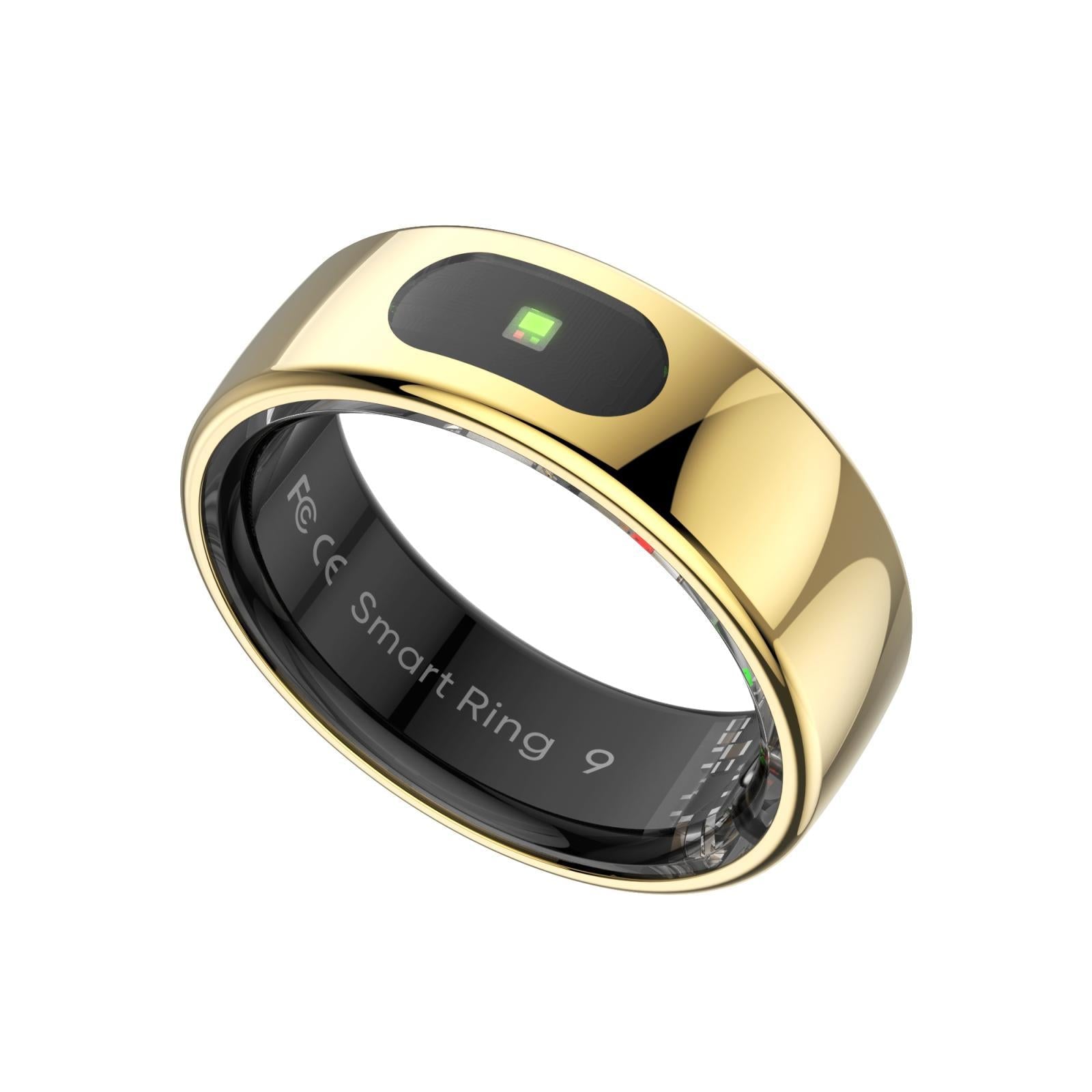 Smart Ring Heart Rate Blood Oxygen Sleep Sports Size 11 - Gold 13