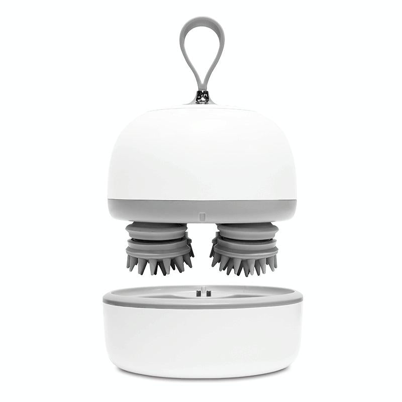 Electric Silicone Head Massager English White 5