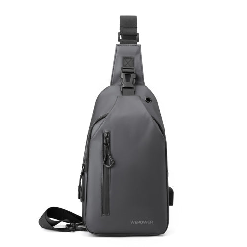 Men Casual Chest Bag Splashproof Backpack - Black 3