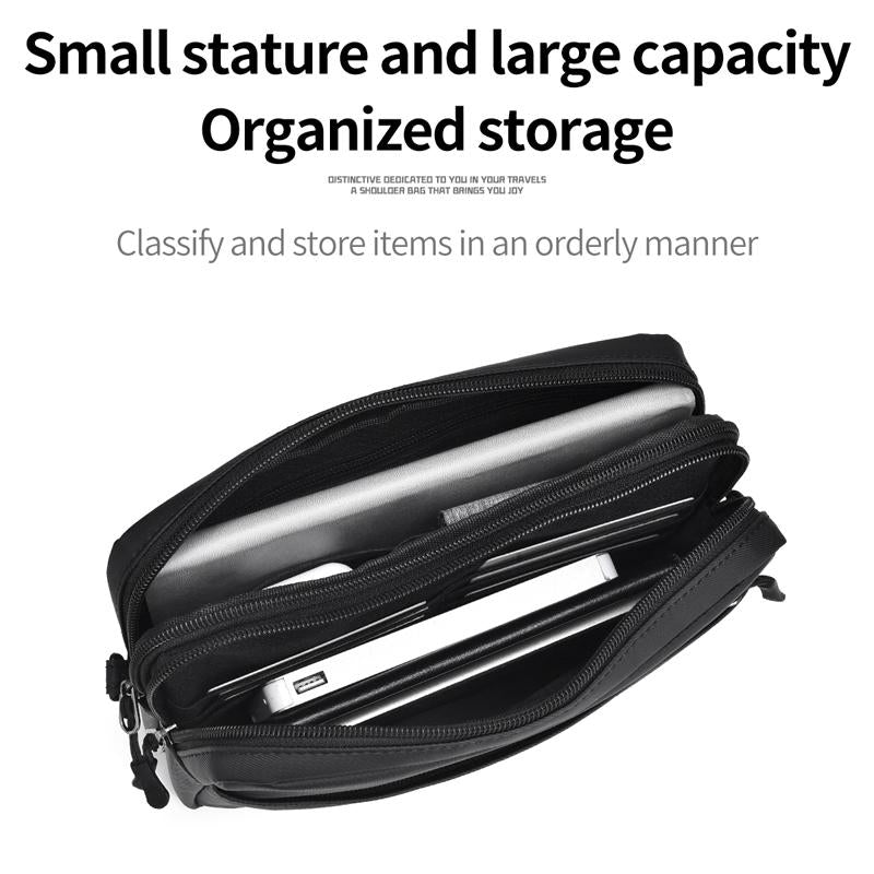 Waterproof Multifunctional Men Messenger Bag - Grey 11