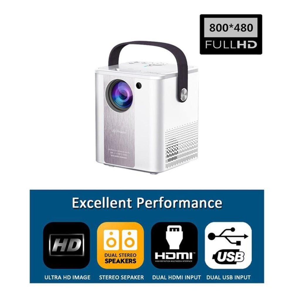 C500 Portable Mini Led Home Hd Projector - Black Same Screen Version 5