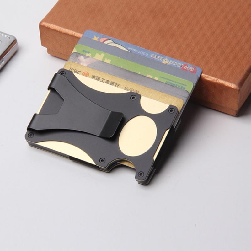 Rfid-blocking Metal Wallet - Secure & Compact - Gold 4