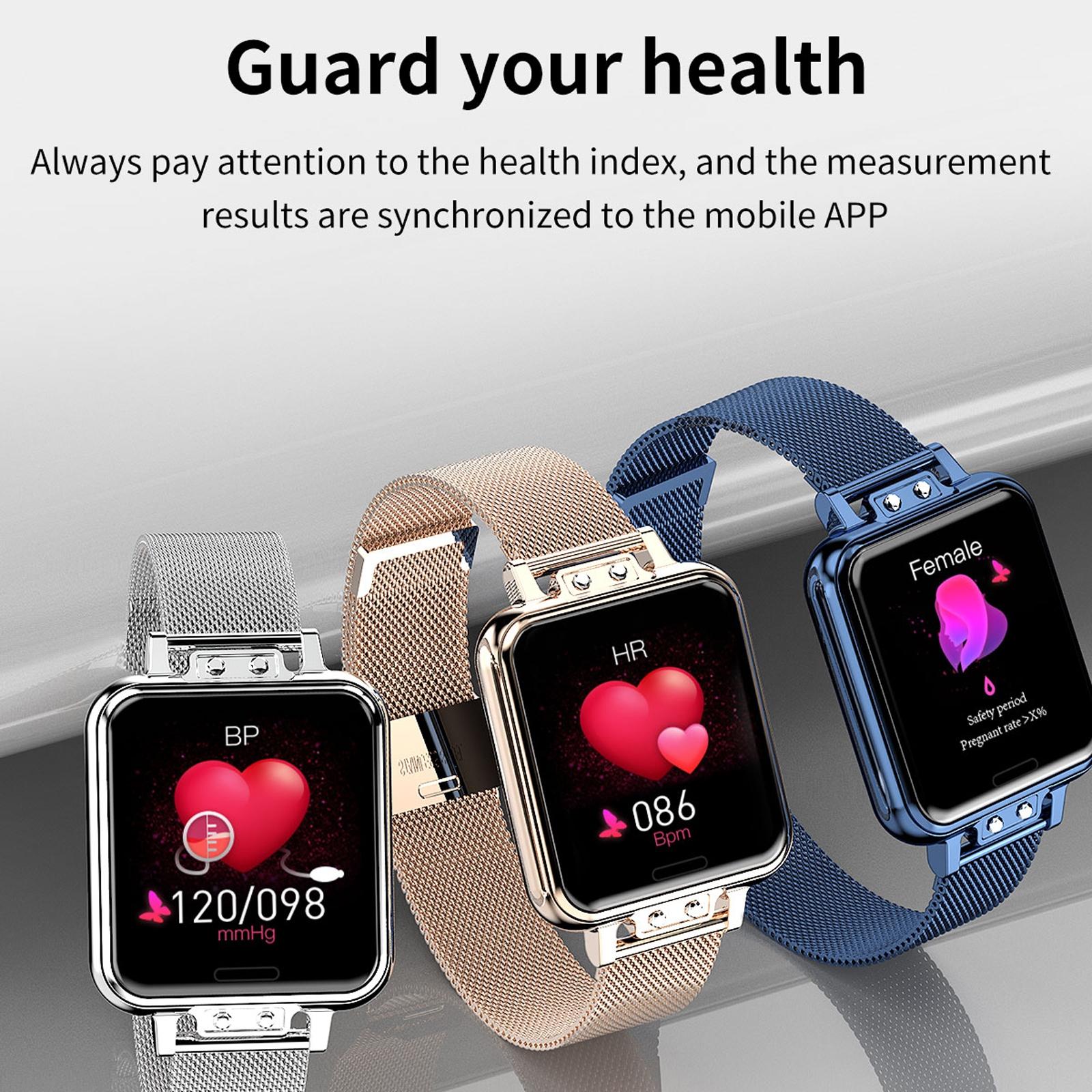 1.22 Inch Waterproof Smart Watch With Sleep & Heart Rate Monitor - Silver 14