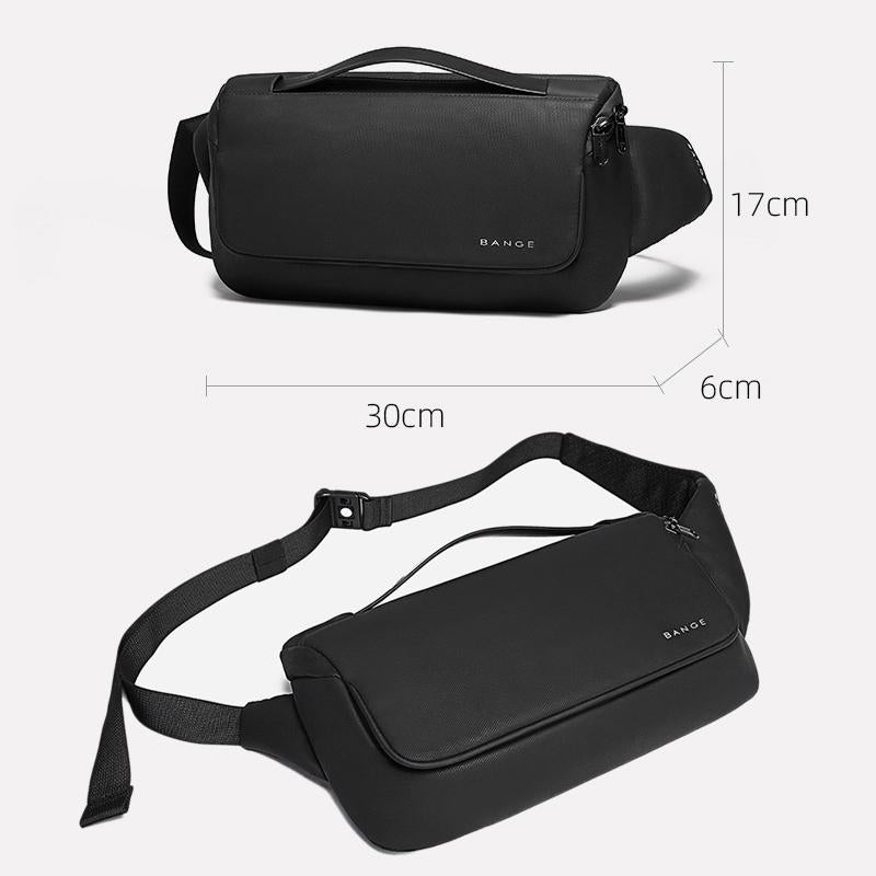 Waterproof Men Chest Bag Portable Messenger Bag Black 6