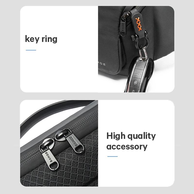 Waterproof Men Chest Bag Portable Messenger Bag Black 8