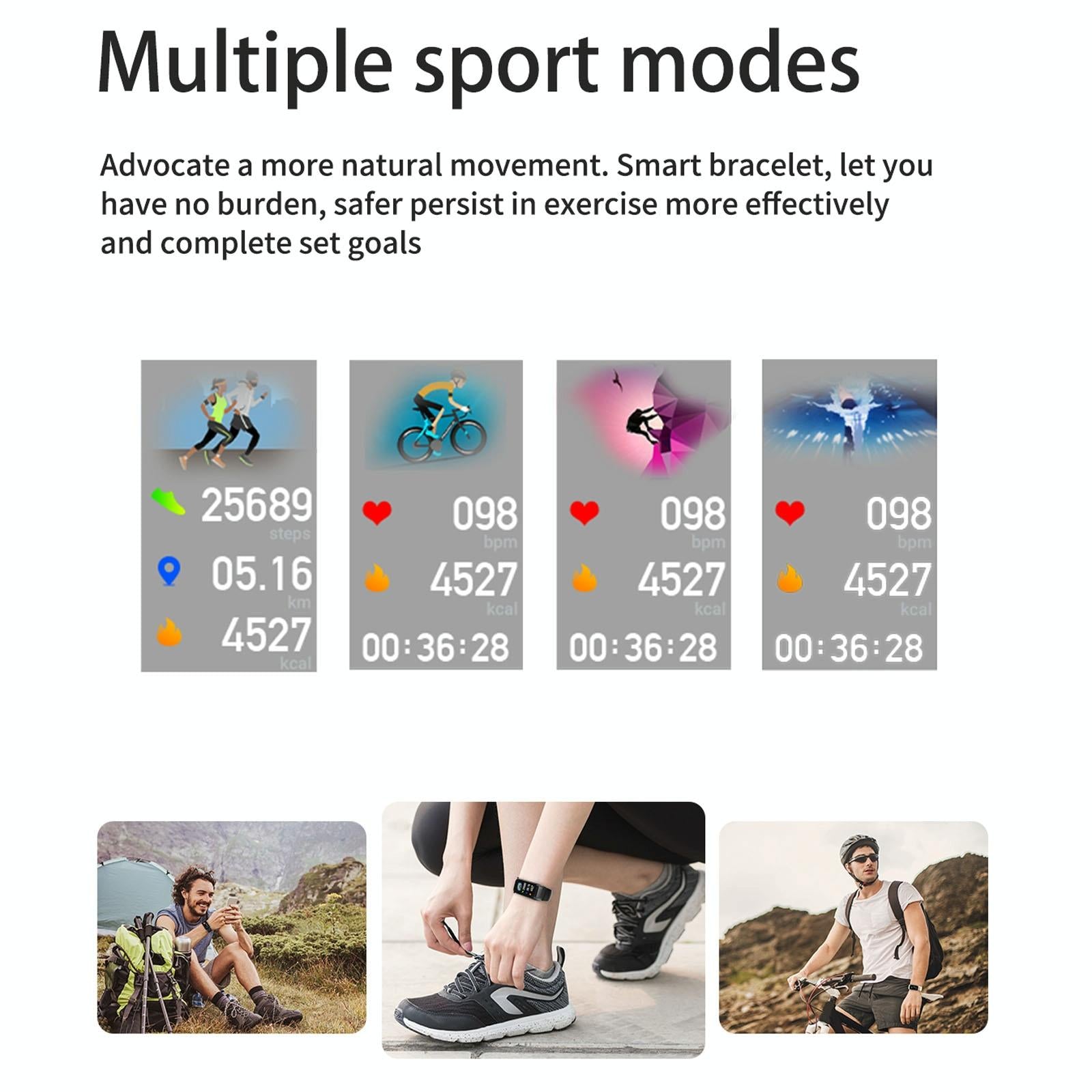 Bluetooth Smart Bracelet With Hd Screen - Rose Gold 8