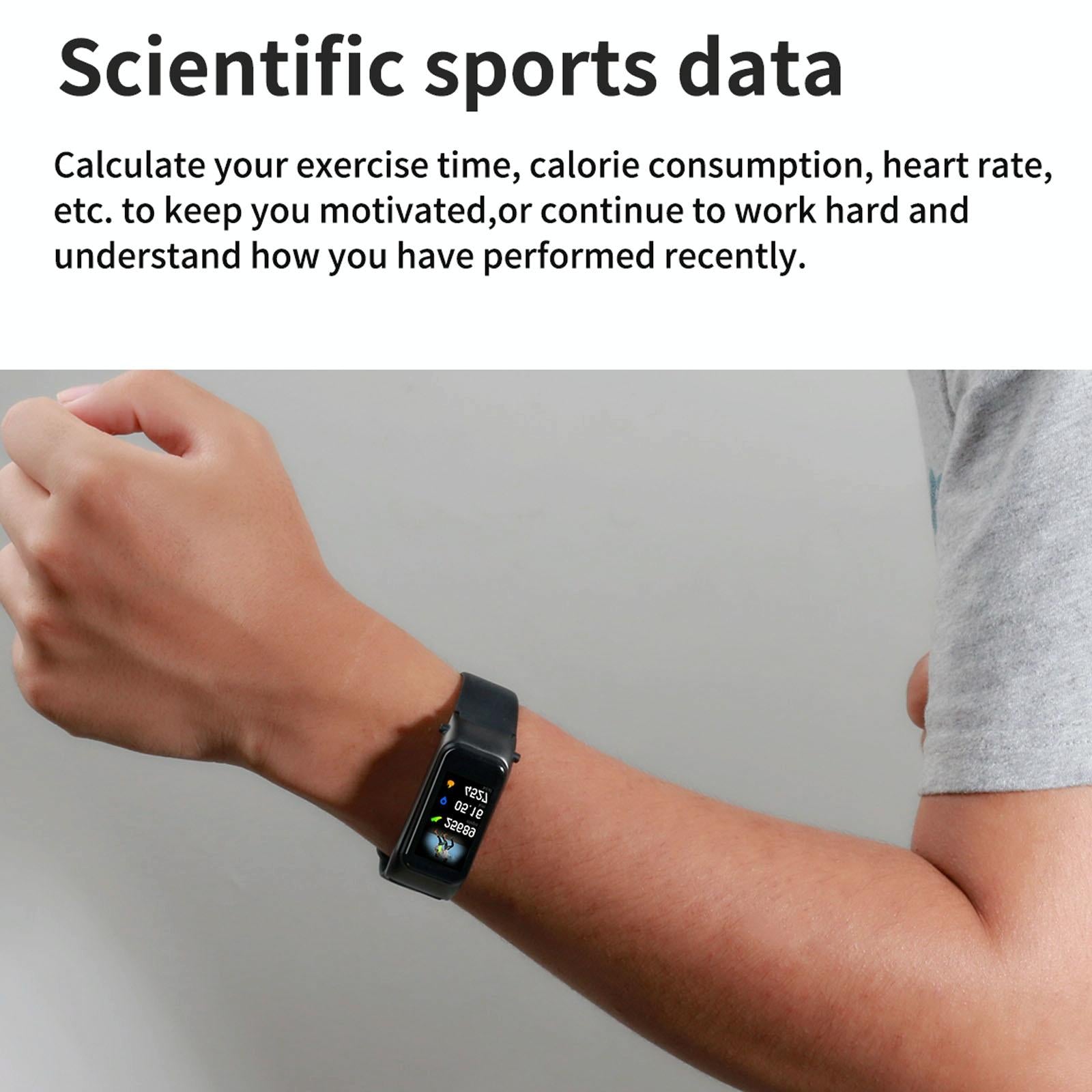 Bluetooth Smart Bracelet With Hd Screen - Rose Gold 9