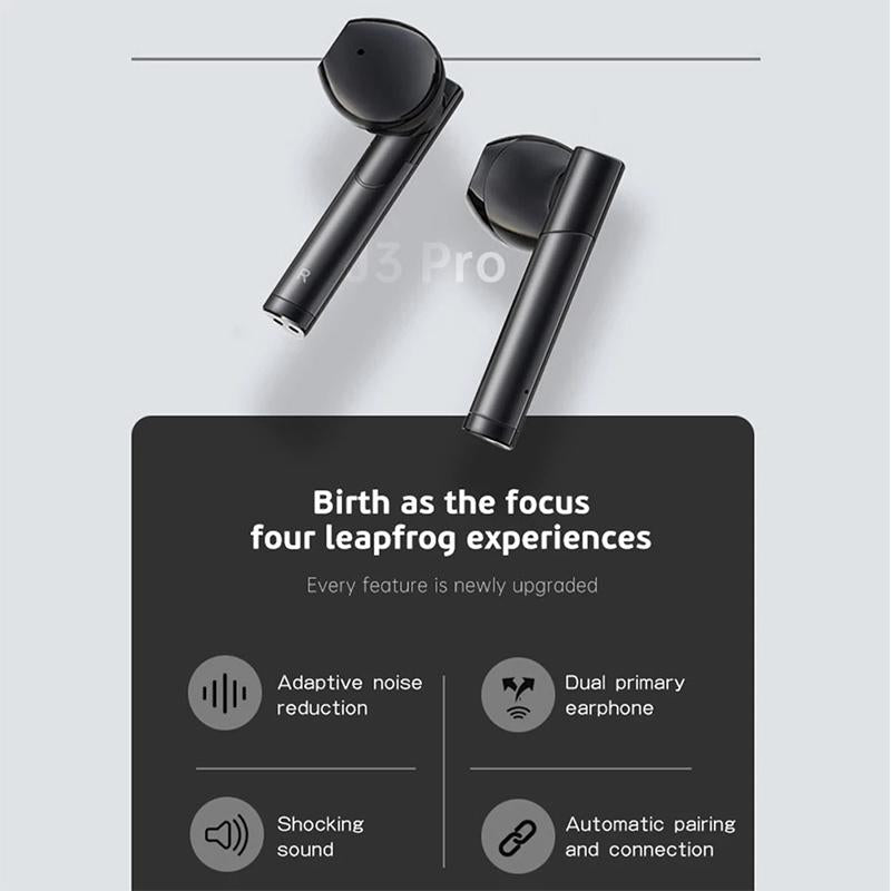 Wireless Tws 5.0 Earbuds with 650mah Charging Case & Language Wakeup - Black 5