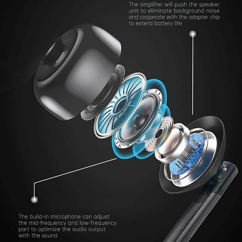 Wireless Tws 5.0 Earbuds with 650mah Charging Case & Language Wakeup - Black 6