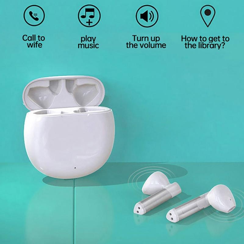 Wireless Tws 5.0 Earbuds with 650mah Charging Case & Language Wakeup - Black 10