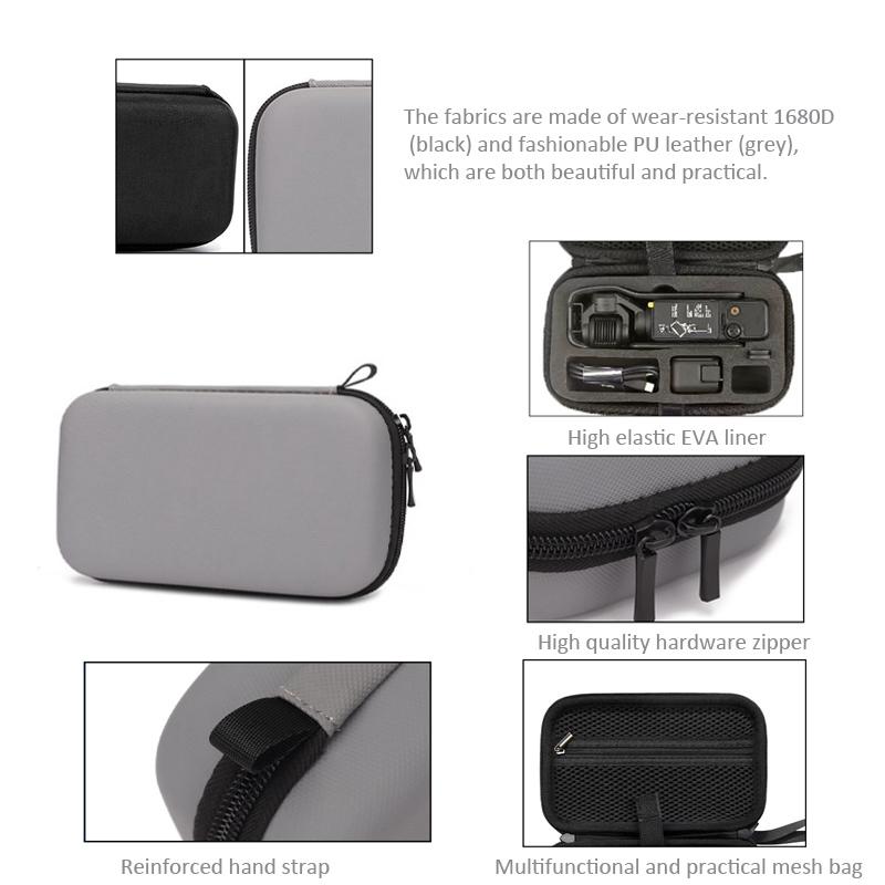 Dji Pocket 3 Carrying Case - Storage Bag Clutch - Black 7