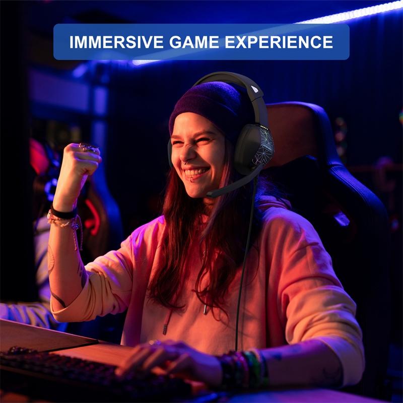 2.1M Gaming Headset With Mic Kotion Each G6000 - Black White 8