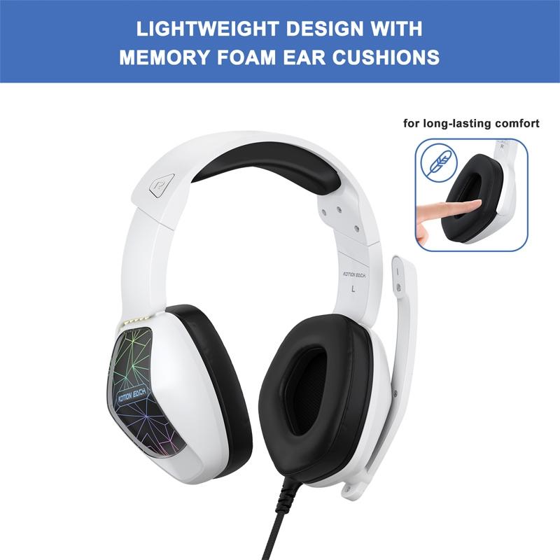 2.1M Gaming Headset With Mic Kotion Each G6000 - Black White 10