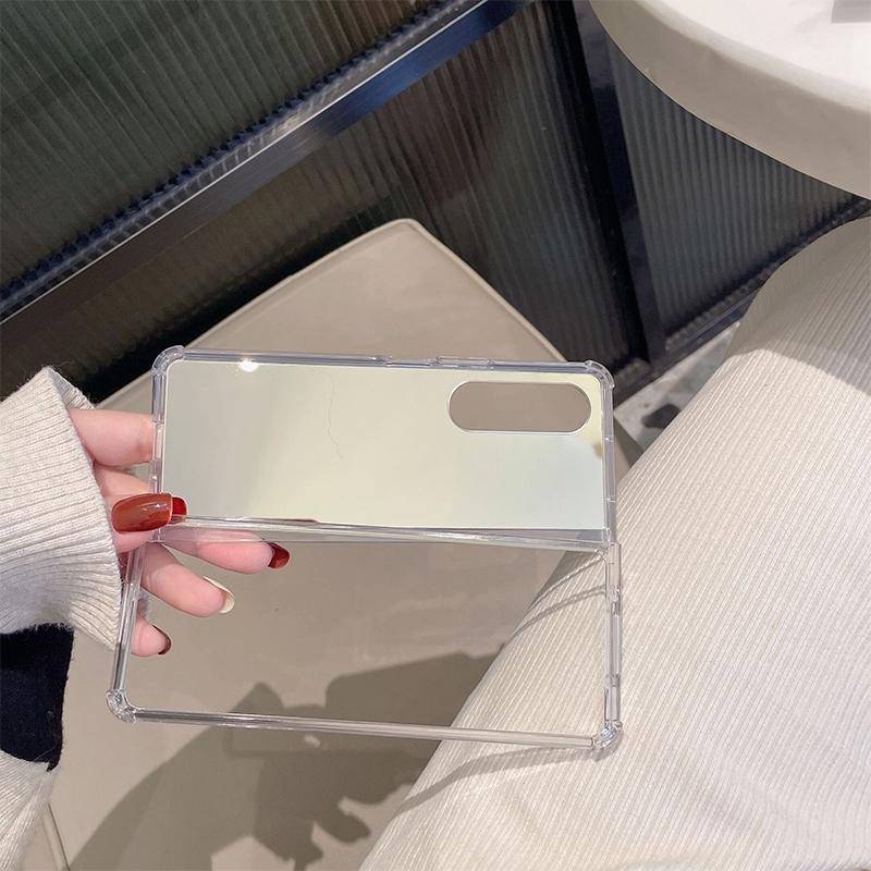 For Samsung Galaxy Z Fold4 5G Reflective Noodle Case - Reflective Finish - Silver 7