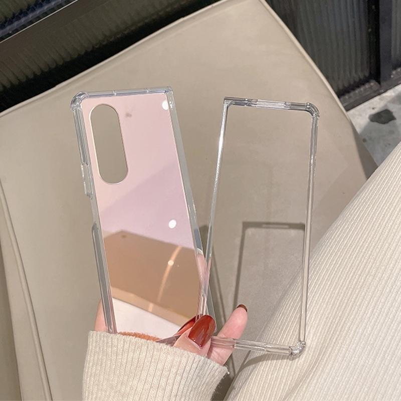For Samsung Galaxy Z Fold4 5G Reflective Noodle Case - Reflective Finish - Silver 10