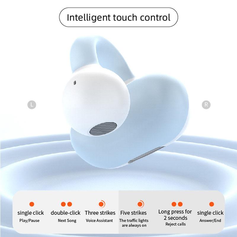 Wireless Single Ear Clip-on Bluetooth Earphone - M-s8 - Gray 9