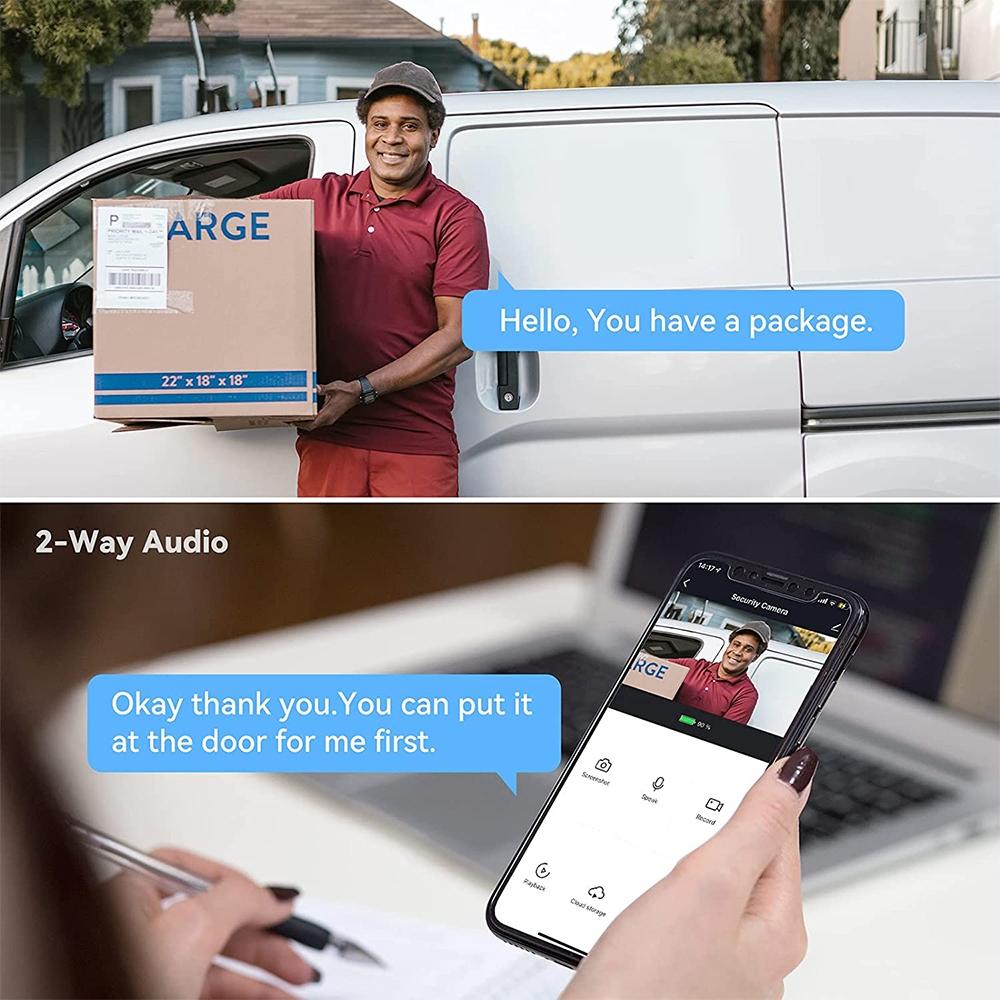 1080P Wifi Smart Cat Eye Video Doorbell With 4.3 Colour Screen And Hidden Graffiti Design - White 7
