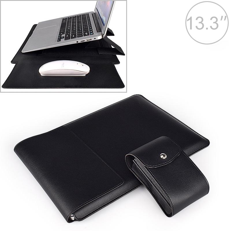 13.3 Inch Laptop Sleeve Leather Case with Small Storage Bag - Yellow 3