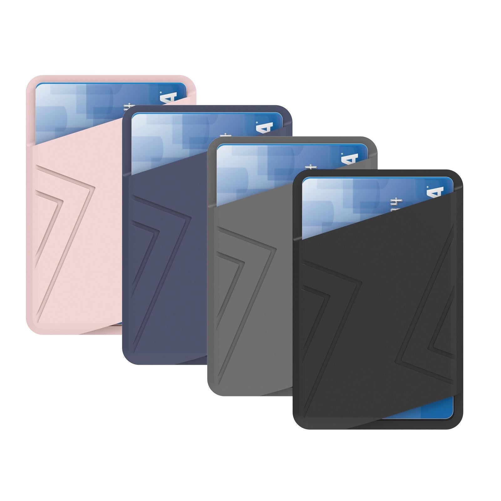 Silicone Card Case Black - Pink 3