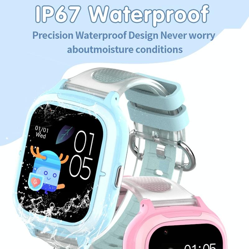 4G Kids Smart Phone Positioning Watch Ip67 Waterproof / Video / Voice Calling - Blue 5