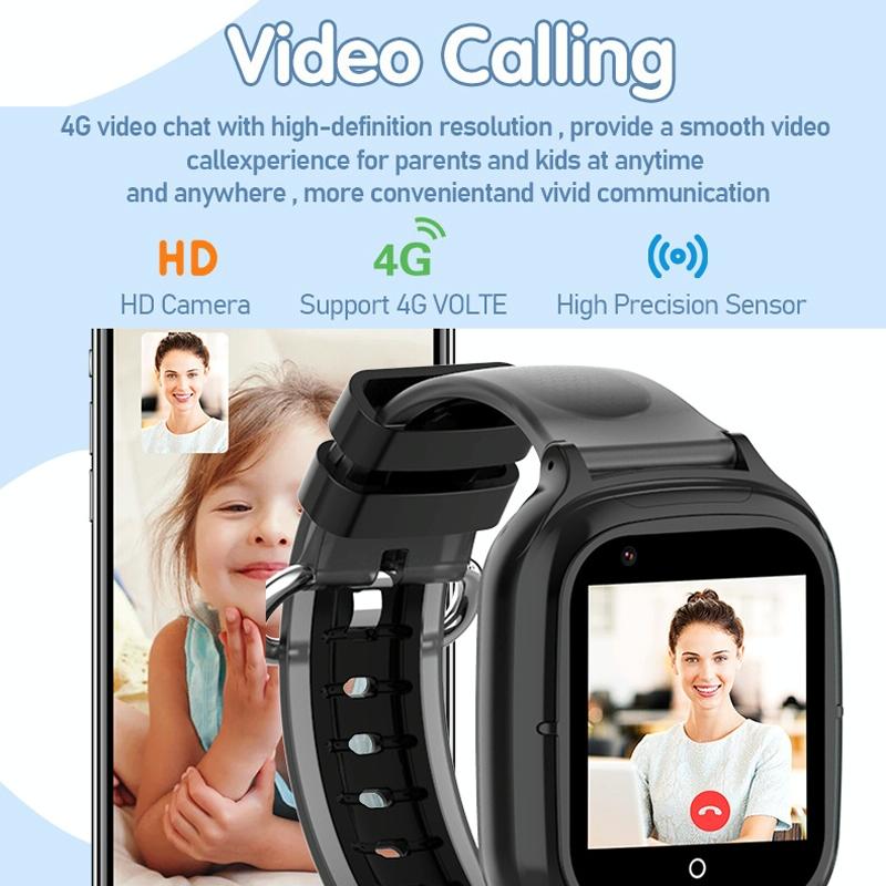 4G Kids Smart Phone Positioning Watch Ip67 Waterproof / Video / Voice Calling - Blue 7