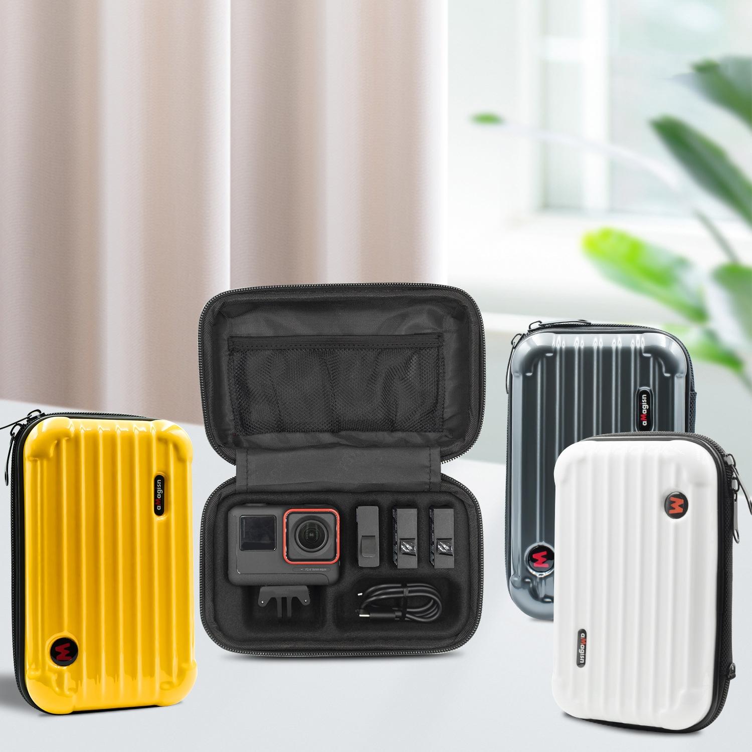 18.5 x 11.5 x 6cm Small Organizer Bag for Sports Camera Accessories - Yellow 3