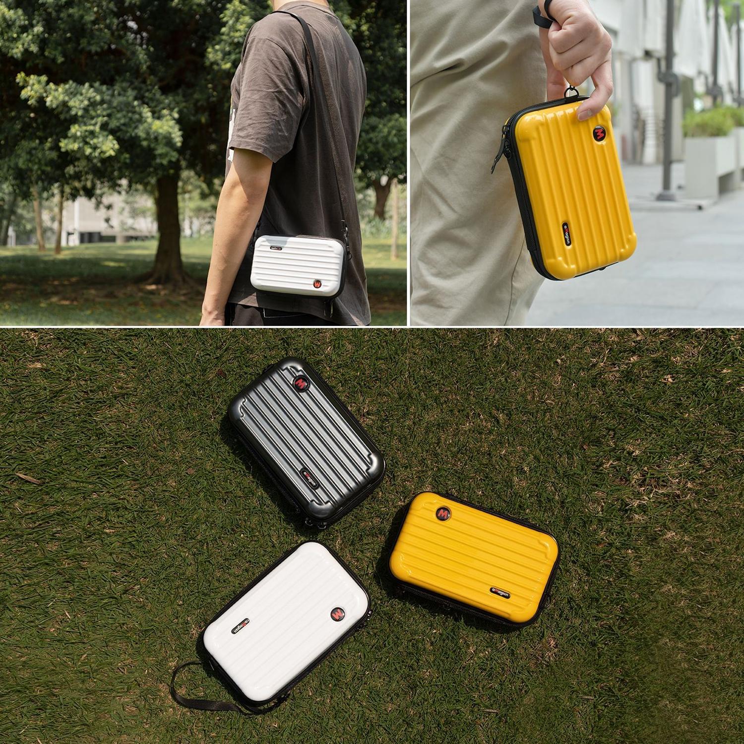 18.5 x 11.5 x 6cm Small Organizer Bag for Sports Camera Accessories - Yellow 4