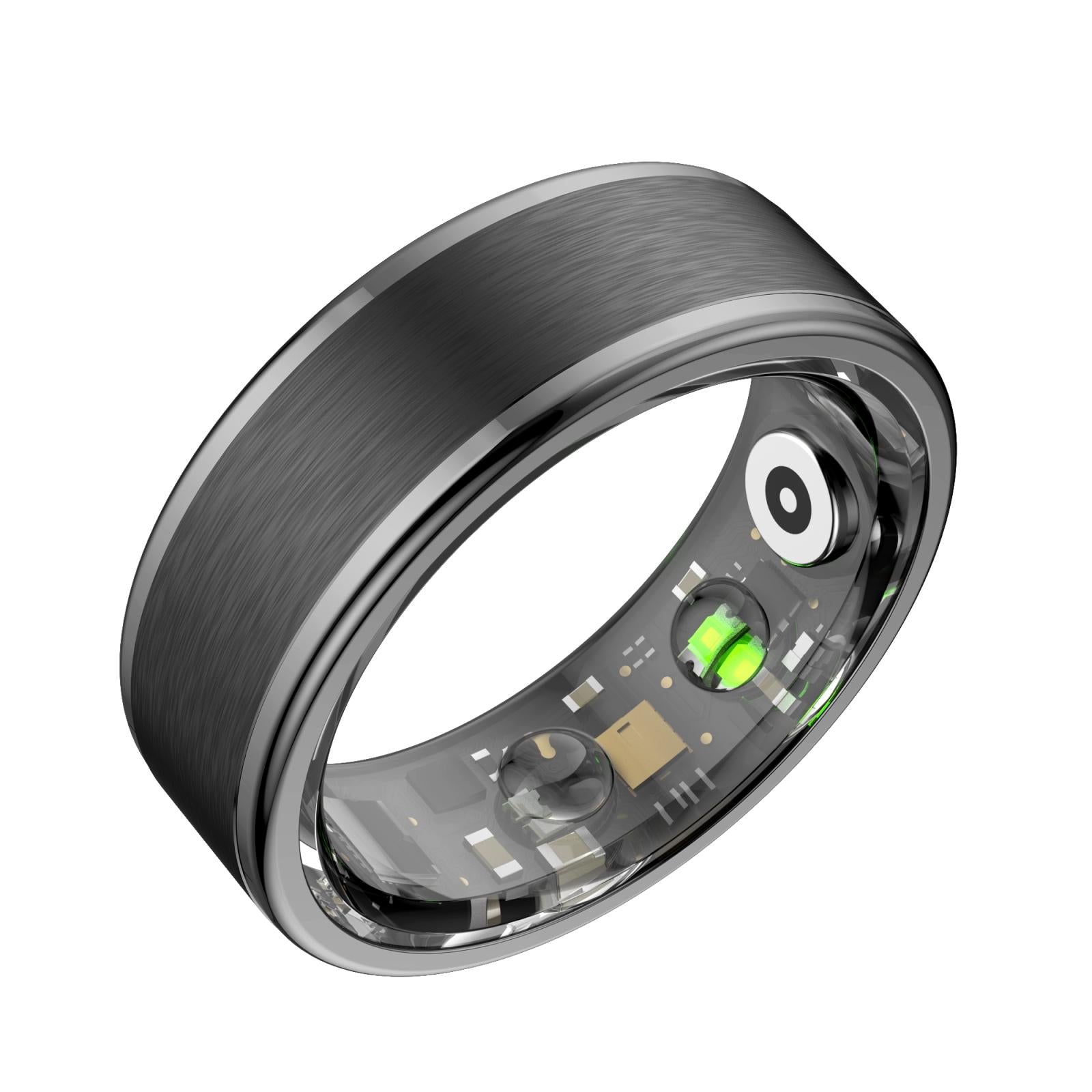 Smart Ring With Heart Rate Blood Oxygen Sleep & Sports Modes - Size 7 - Gold 15
