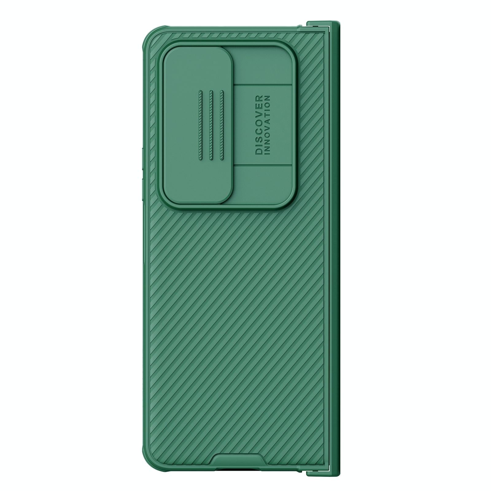 For Samsung Galaxy Z Fold4 5G Mirror Pro Camshield Case Set - Black 3