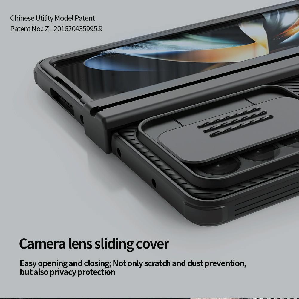For Samsung Galaxy Z Fold4 5G Mirror Pro Camshield Case Set - Black 7