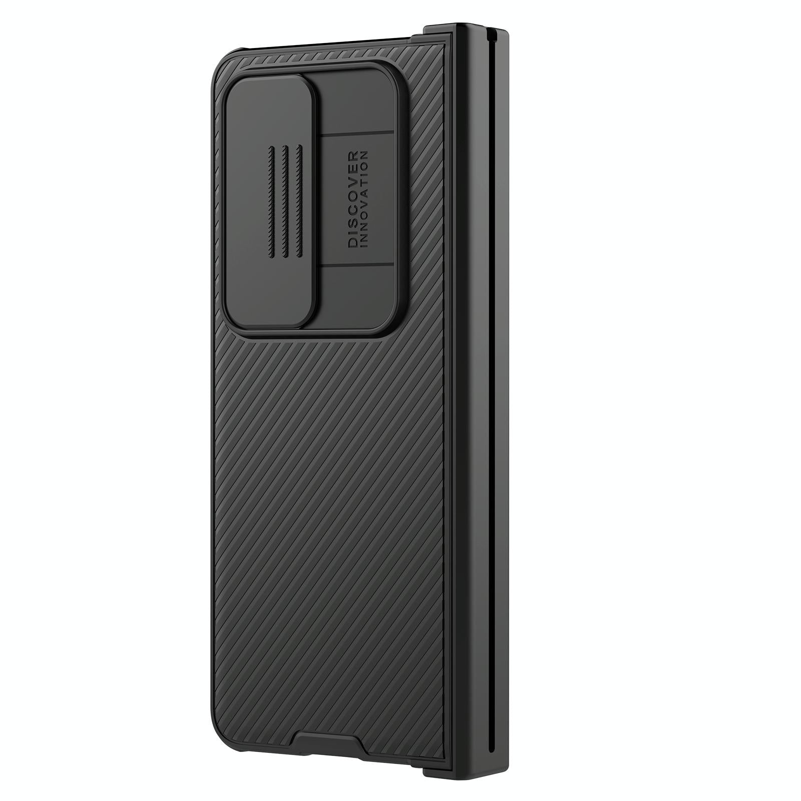 For Samsung Galaxy Z Fold4 5G Mirror Pro Camshield Case Set - Black 11