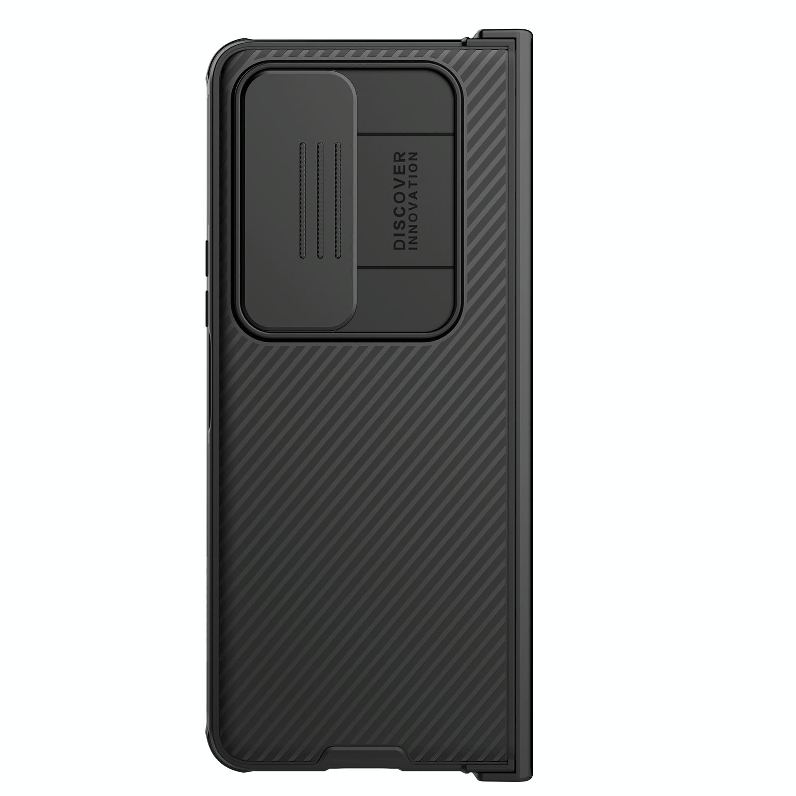 For Samsung Galaxy Z Fold4 5G Mirror Pro Camshield Case Set - Black 12