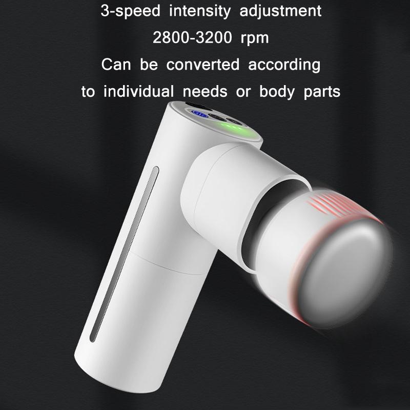 Brushless Massager With Hot Compress For Muscle Relaxation - Grinding White 4