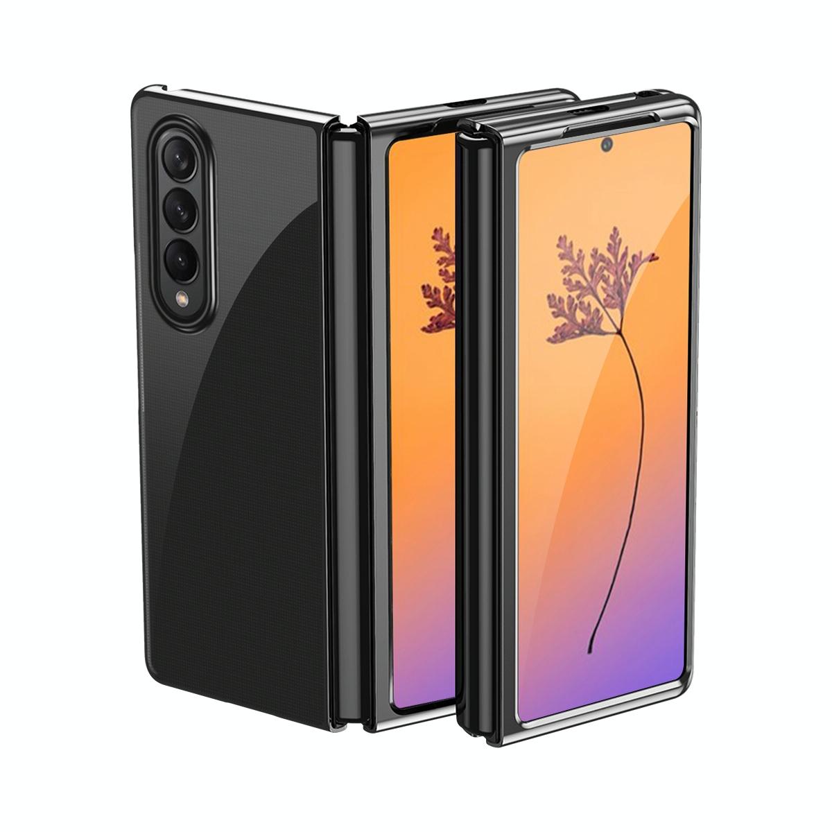 For Samsung Galaxy Z Fold4 5G Shockproof Clear Phone Case - Blue 8