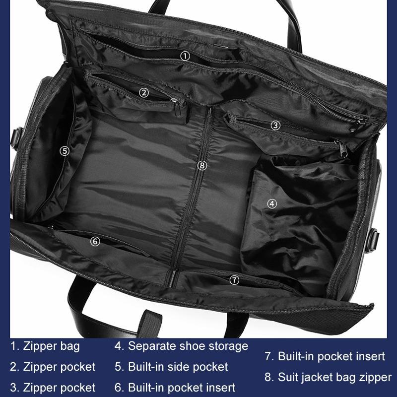 20 Inch Waterproof Foldable Travel Handbag - Dark Gray 5