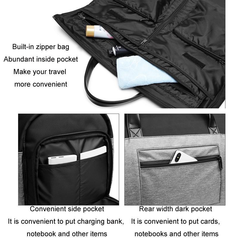 20 Inch Waterproof Foldable Travel Handbag - Dark Gray 6