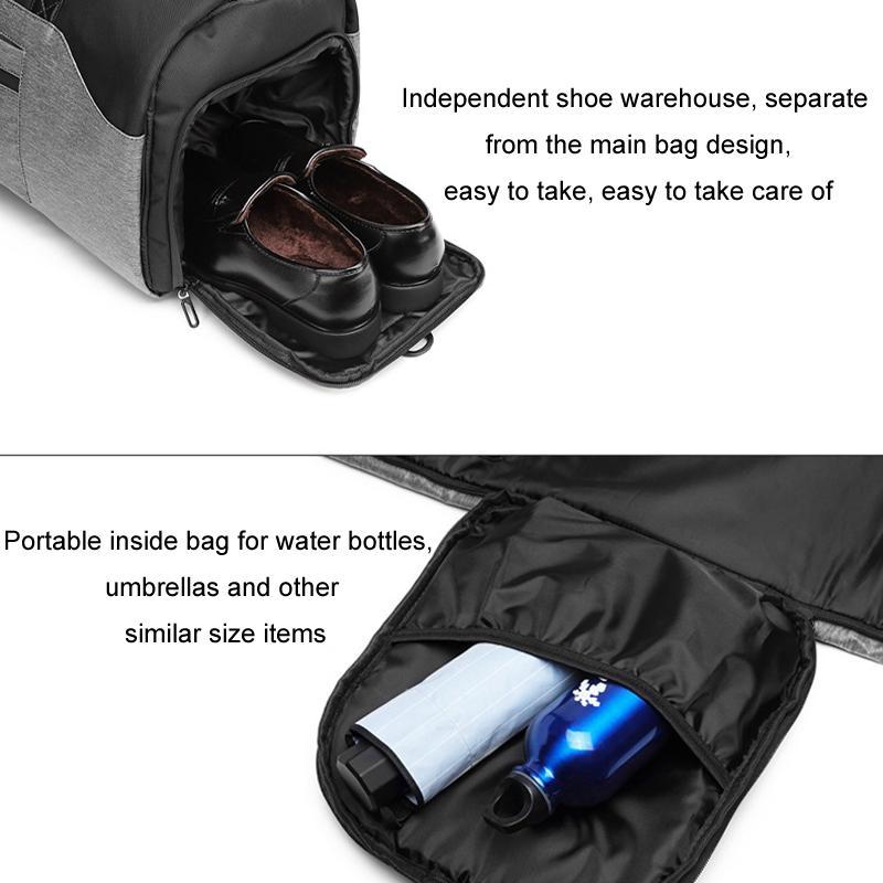 20 Inch Waterproof Foldable Travel Handbag - Dark Gray 7