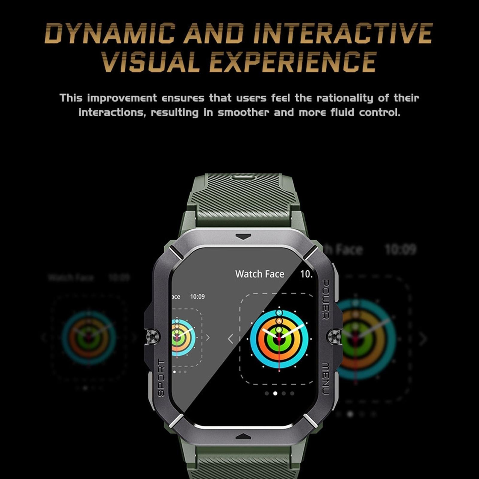 2.02 Inch Sport Smart Watch Support Bluetooth Call / Sleep / Blood Oxygen / Heart Rate / Blood Pressure Health Monitor - Green 12