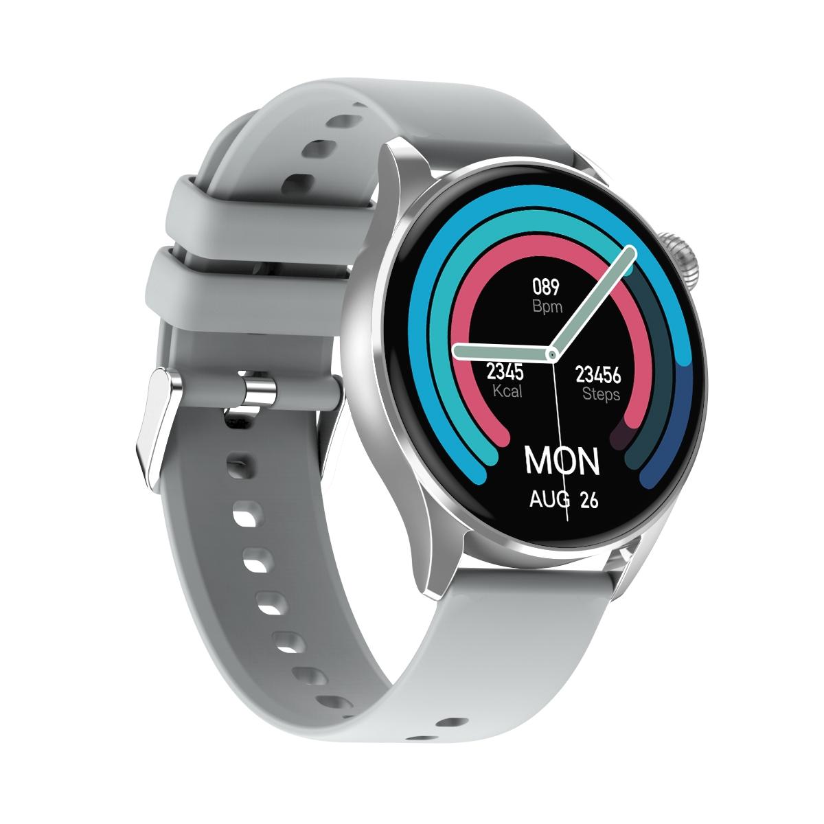 Smart Watch With Heart Rate And Blood Pressure Monitoring - Colour Screen - Silver 4