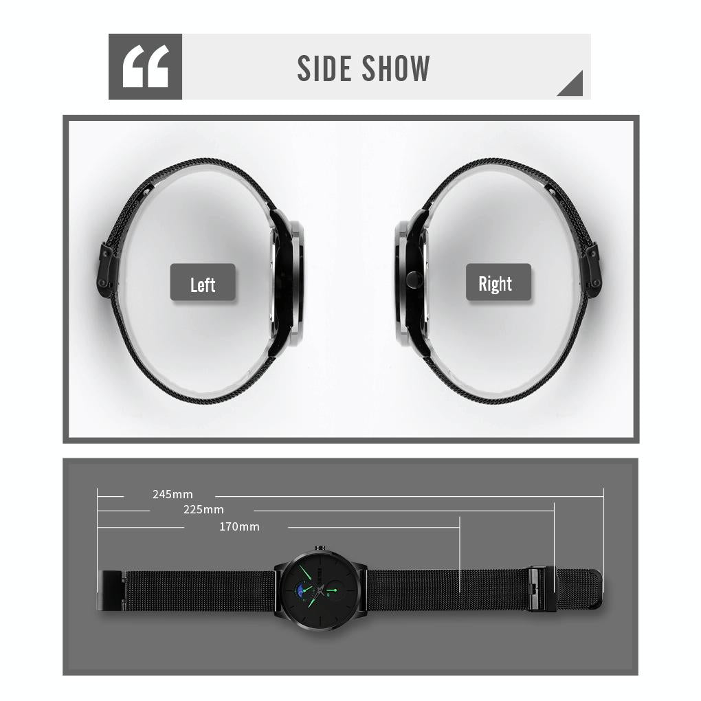 Men Simple Business Sports Watch - Quartz Movement - Green 5