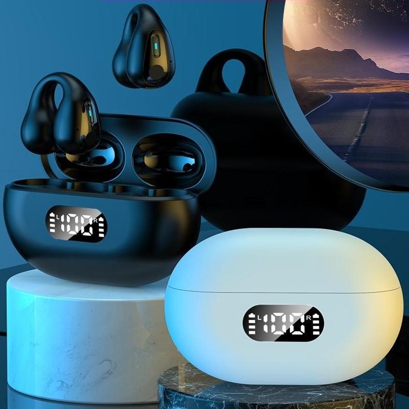 Wireless Noise-cancelling Bluetooth Earbuds with Led Display - Khaki 3