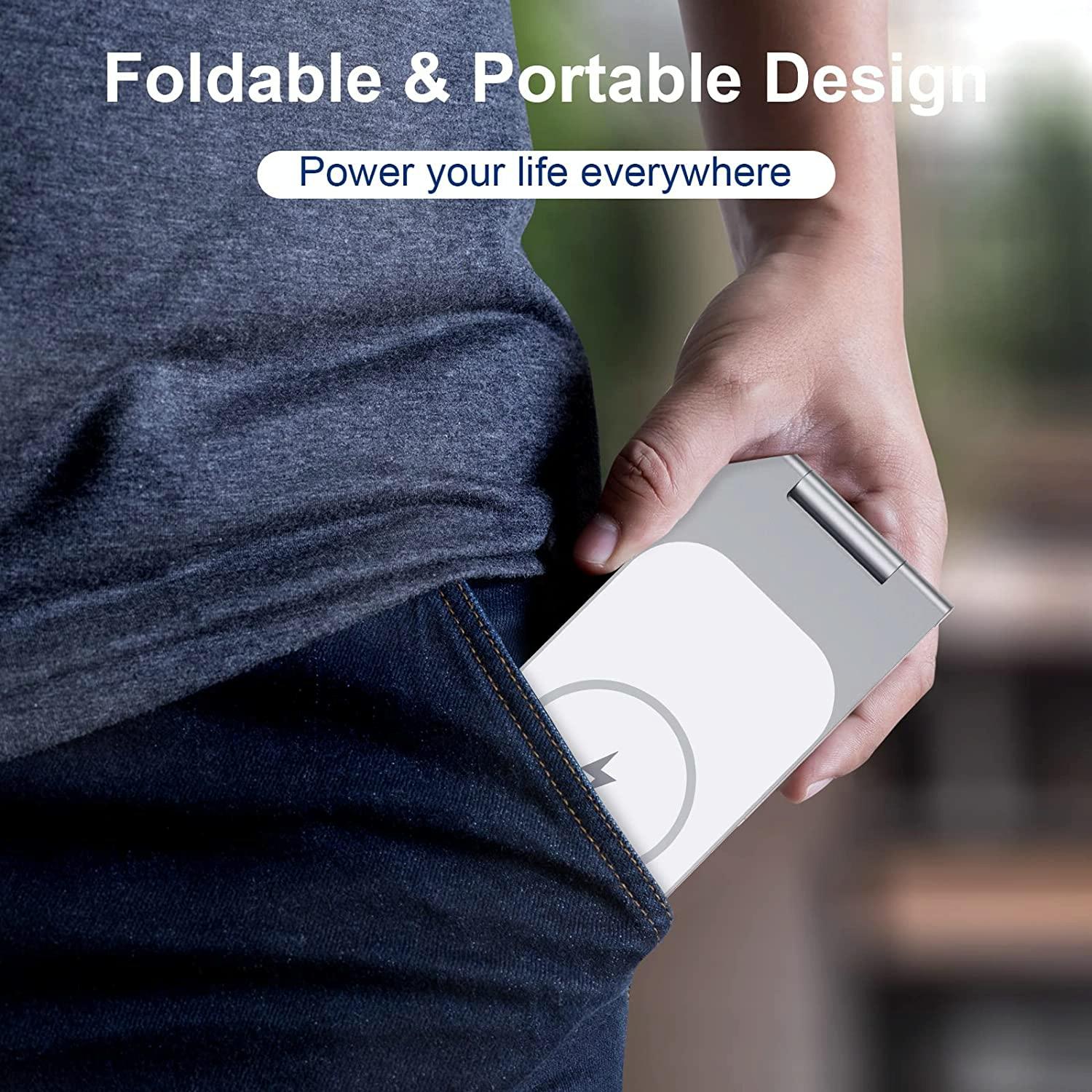 15W Magnetic Wireless Charger For Iphone 12+ - Silver 11