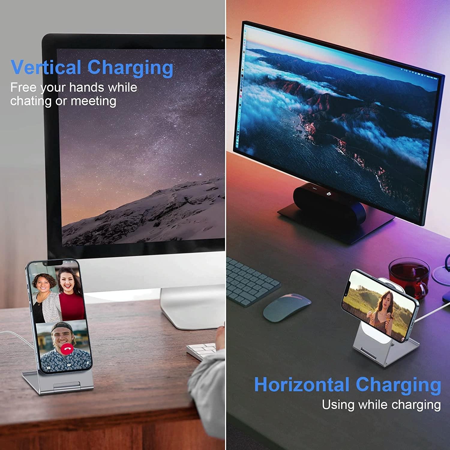 15W Magnetic Wireless Charger For Iphone 12+ - Silver 12