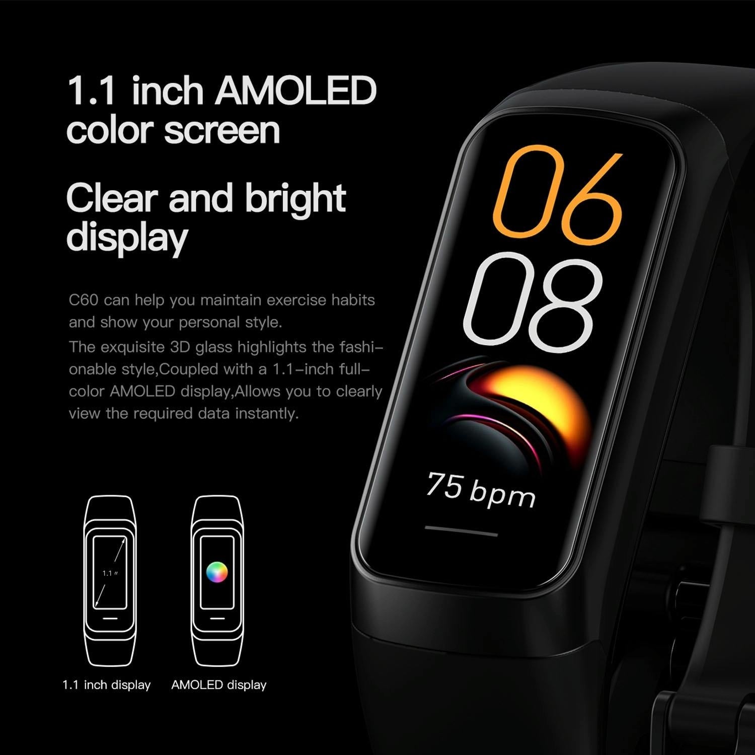 Ip67 Waterproof Smart Fitness Band - Compact And Durable - Black 7